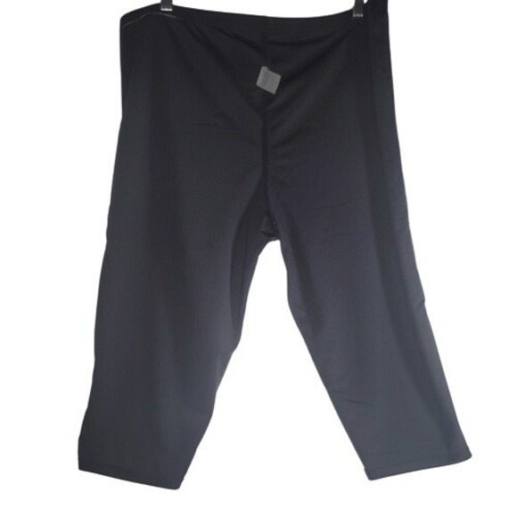 Ecupper Black and Blue Leaf Print 2 Piece Tankini Swimsuit - Picture 14 of 16